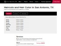 Website Screenshot Fantastic Sams Cut & Color