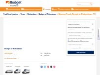 Website Screenshot Budget Truck Rental