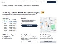 Website Screenshot CoinFlip Bitcoin ATM - Shell (Fort Wayne)