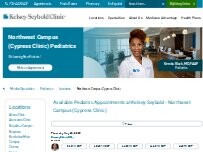 Website Screenshot Northwest Campus Pediatrics | Kelsey-Seybold Clinic