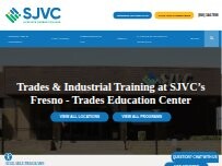 Website Screenshot SJVC Fresno - Trades Education Center