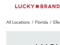 Website Screenshot Lucky Brand
