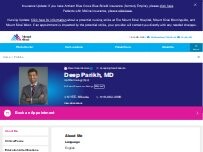 Website Screenshot Deep Parikh, MD