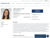 Website Screenshot Yelena Johnson, PhD