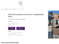 Website Screenshot The Coffee Bean & Tea Leaf