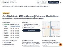 Website Screenshot CoinFlip Bitcoin ATM - Parkwood Mart & Liquor (Madera)