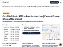 Website Screenshot CoinFlip Bitcoin ATM - Pyramid Smoke Shop & Mini Market (Apache Junction)