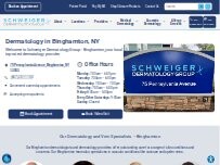 Website Screenshot Schweiger Dermatology Group - Binghamton