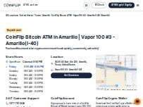 Website Screenshot CoinFlip Bitcoin ATM - Vapor 100 #3 - Amarillo(I-40) (Amarillo)