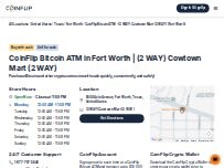 Website Screenshot CoinFlip Bitcoin ATM - (2 WAY) Cowtown Mart (2 WAY) (Fort Worth)