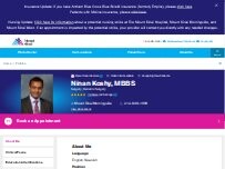 Website Screenshot Ninan Koshy, MBBS