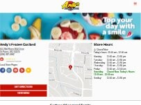 Website Screenshot Andy's Frozen Custard