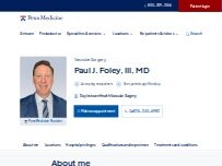 Website Screenshot Paul J. Foley, MD