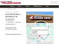 Website Screenshot Joe Hudson's Collision Center
