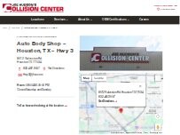 Website Screenshot Joe Hudson's Collision Center