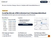 Website Screenshot CoinFlip Bitcoin ATM - Sheridan Mini Mart (Bremerton)