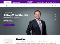 Website Screenshot Jeffrey V. Lucido, DPM