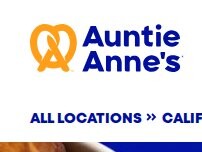 Website Screenshot Auntie Anne's