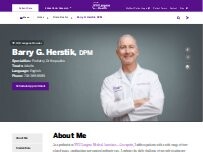 Website Screenshot Barry G. Herstik, DPM
