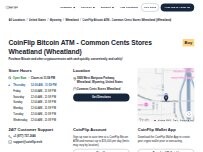 Website Screenshot CoinFlip Bitcoin ATM - Common Cents Stores Wheatland (Wheatland)