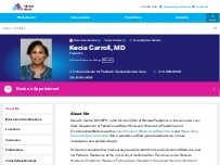 Website Screenshot Kecia Carroll, MD