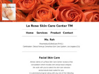 La Rose Skin Care Center website screenshot
