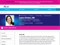 Website Screenshot Leeba Babu, MD