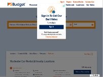 Website Screenshot Budget Car Rental