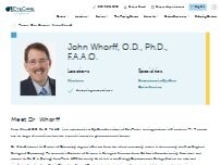 Website Screenshot John Whorff, OD, PhD, FAAO