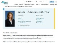 Website Screenshot Janelle Adeniran, MD, PhD