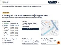 Website Screenshot CoinFlip Bitcoin ATM - Kings Market (Honolulu)