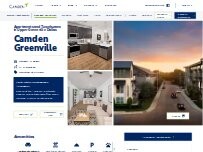 Website Screenshot Camden Greenville Apartments and Townhomes