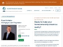 Website Screenshot Ryan Schlabs - Mortgage Lender - Northwest Bank