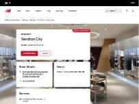 Website Screenshot New Balance Sandton City - UCC Experience Store